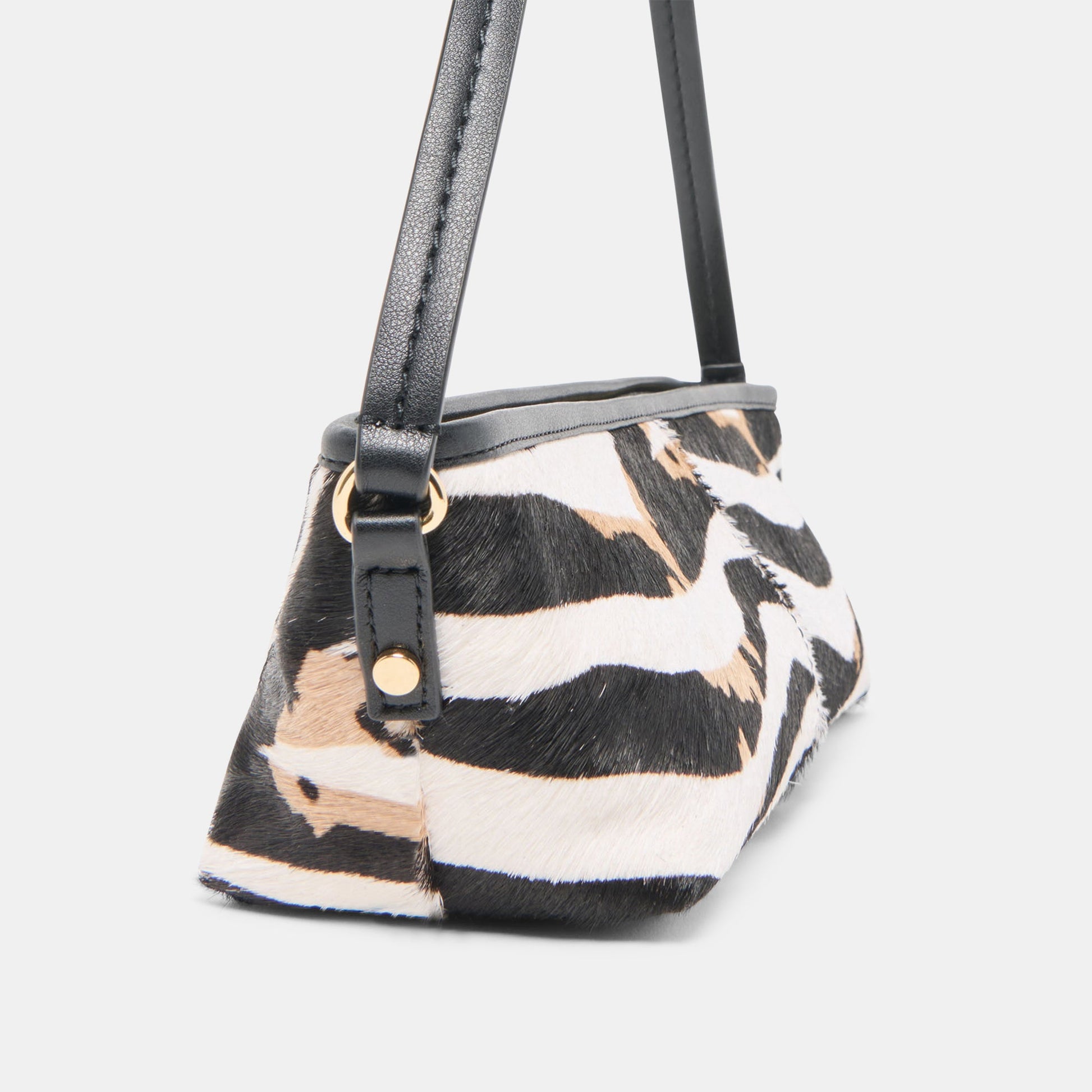Savaii Zebra Calf Hair Shoulder Bag Dolce Vita