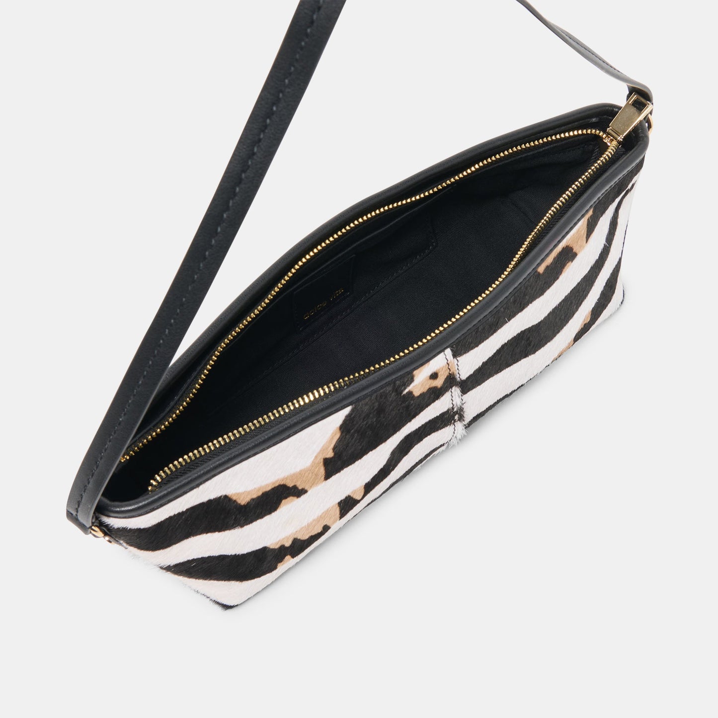 Savaii Zebra Calf Hair Shoulder Bag Dolce Vita