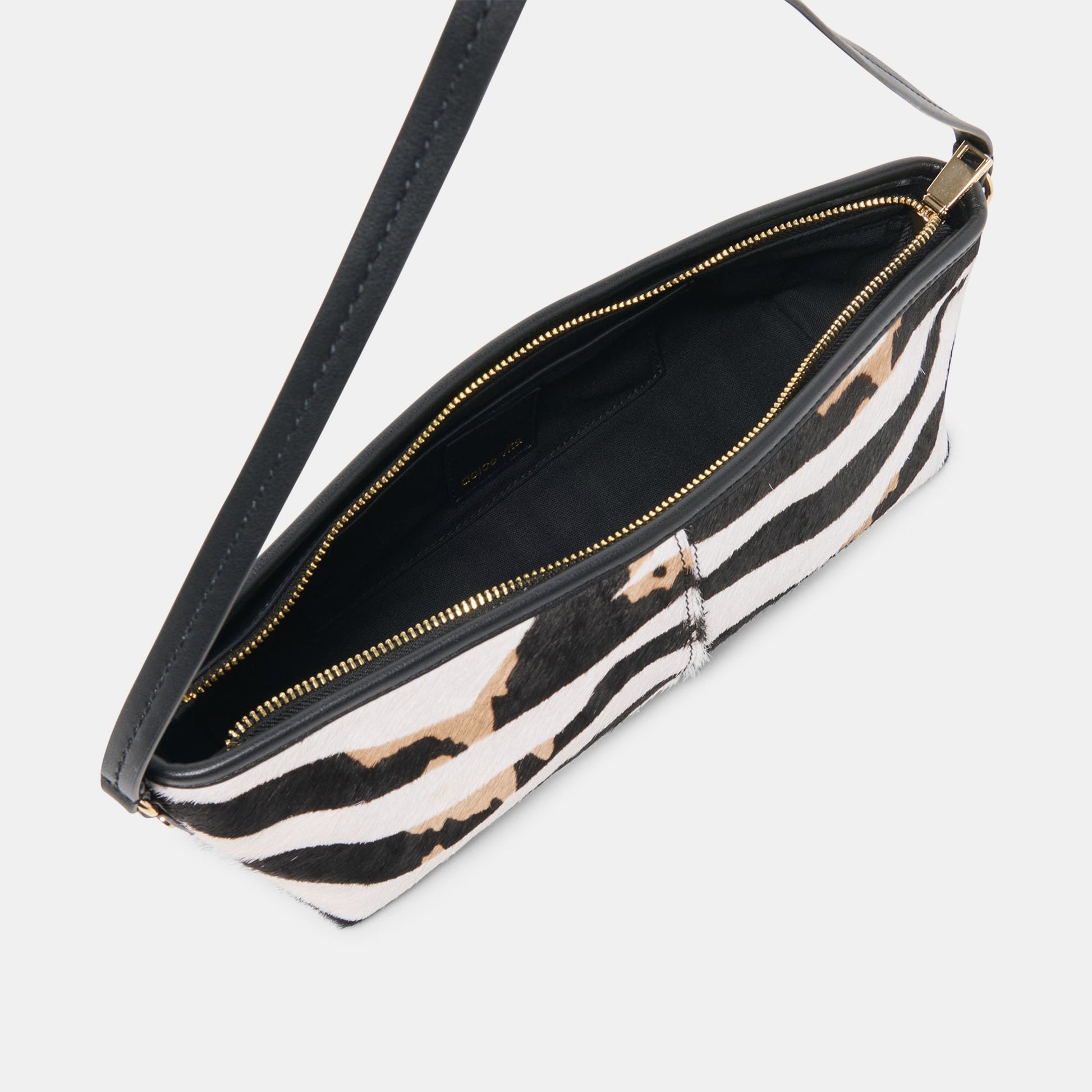 Savaii Zebra Calf Hair Shoulder Bag Dolce Vita