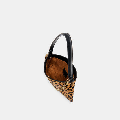 Jagger Leopard Calf Hair Shoulder Bag Dolce Vita