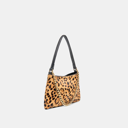 Jagger Leopard Calf Hair Shoulder Bag Dolce Vita