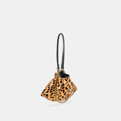 Jagger Leopard Calf Hair Shoulder Bag Dolce Vita
