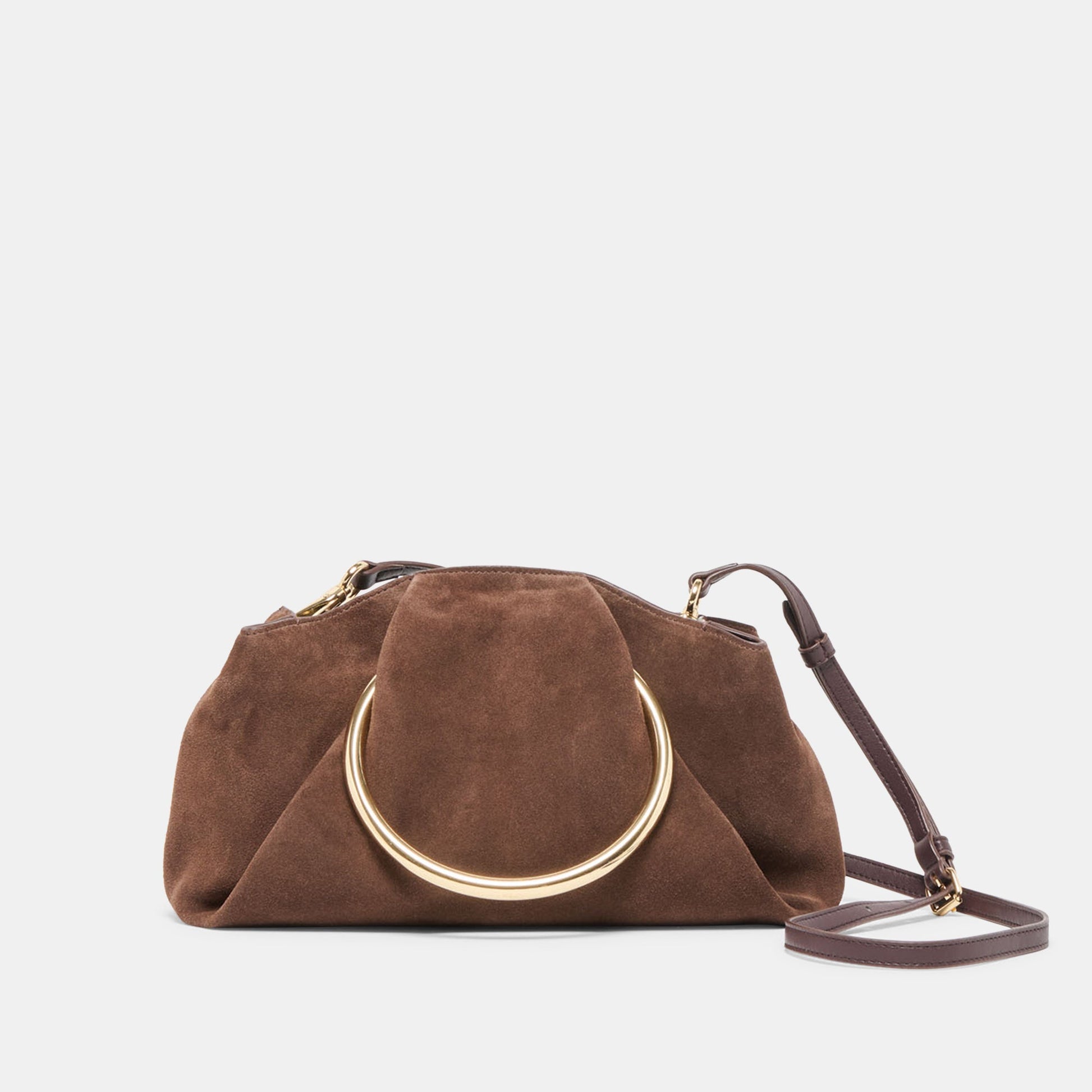 Channing Espresso Suede Handbag Dolce Vita