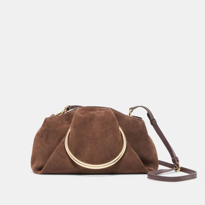 Channing Espresso Suede Handbag Dolce Vita