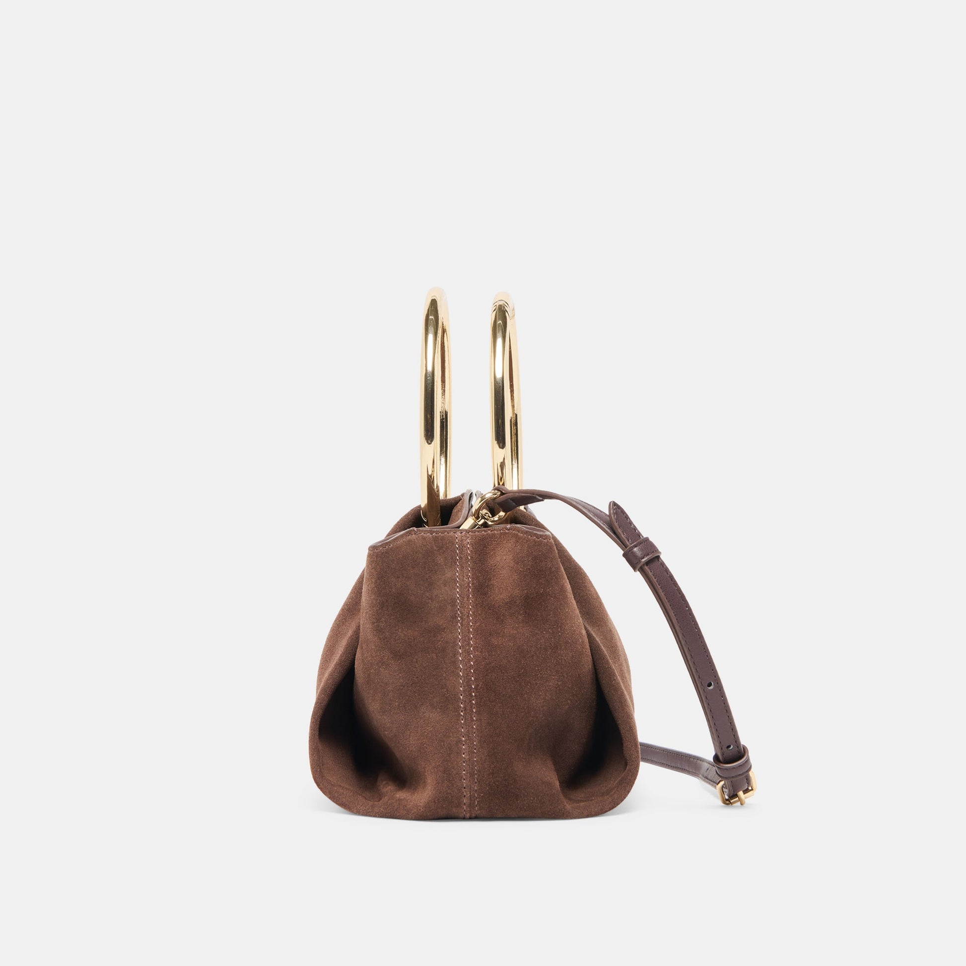 Channing Espresso Suede Handbag Dolce Vita