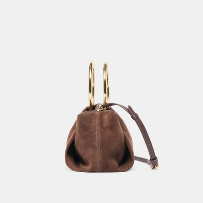 Channing Espresso Suede Handbag Dolce Vita