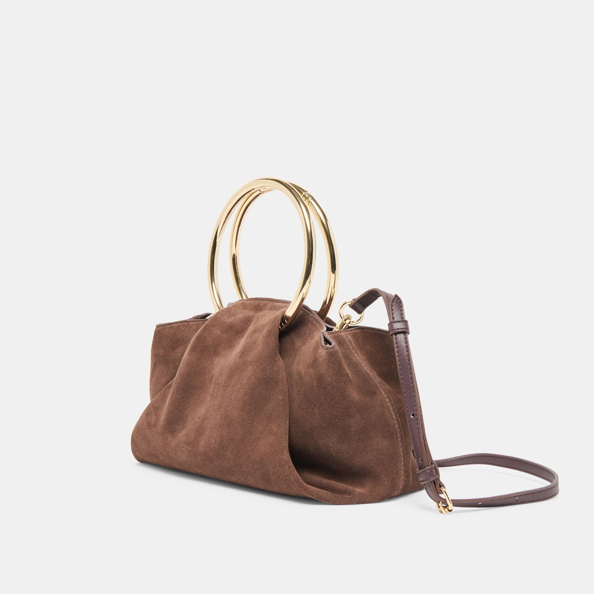 Channing Espresso Suede Handbag Dolce Vita