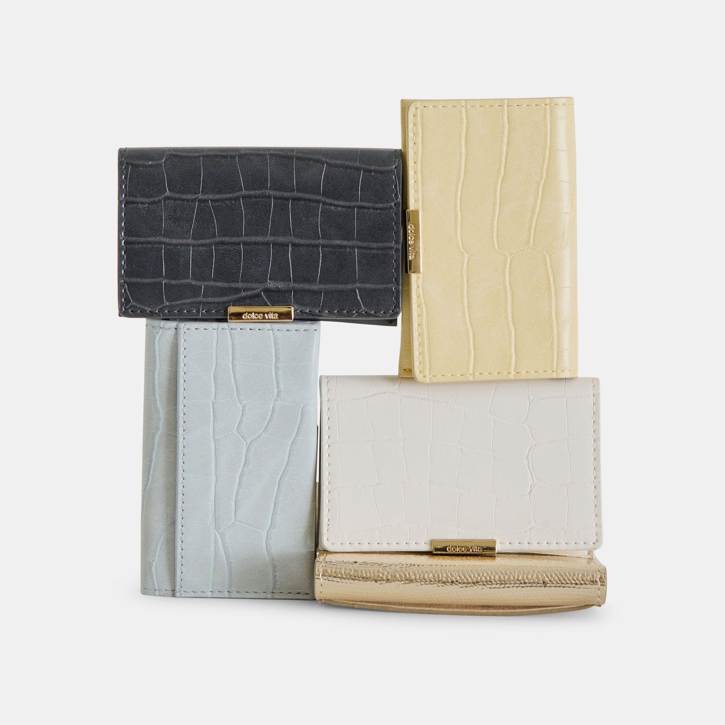 Mini-Me White Croco Stella Wallet Dolce Vita