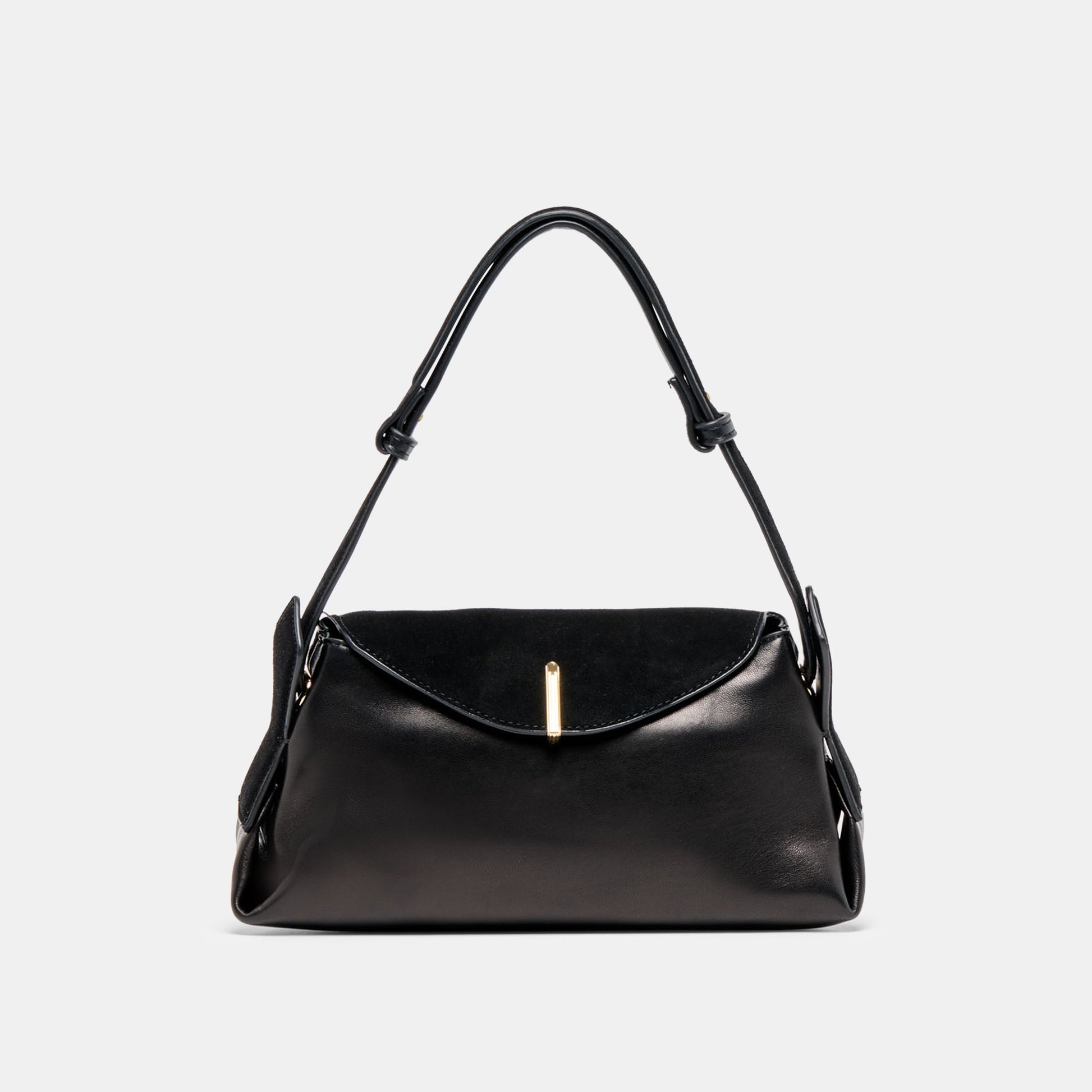 Devyn Black Leather Shoulder Bag Dolce Vita