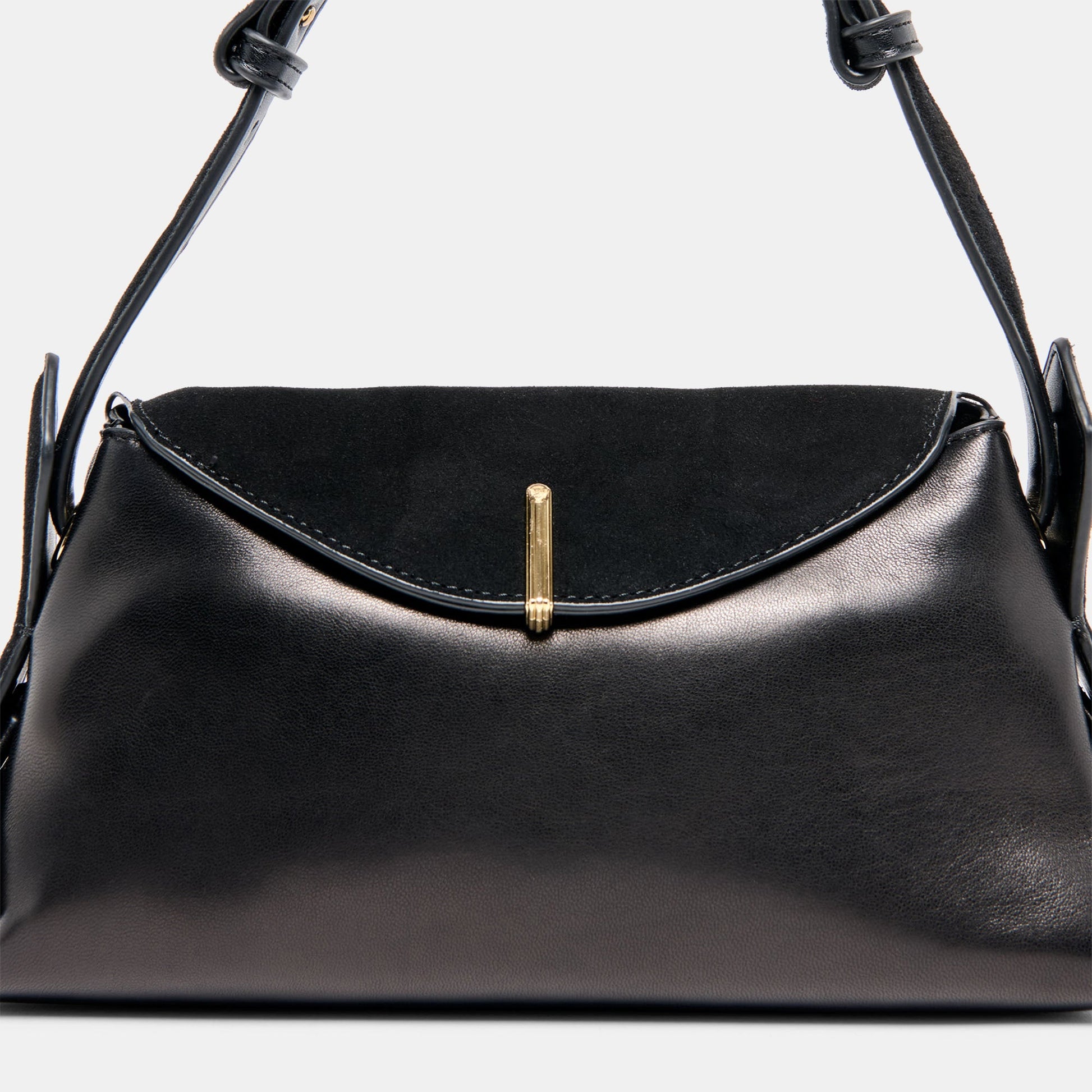 Devyn Black Leather Shoulder Bag Dolce Vita