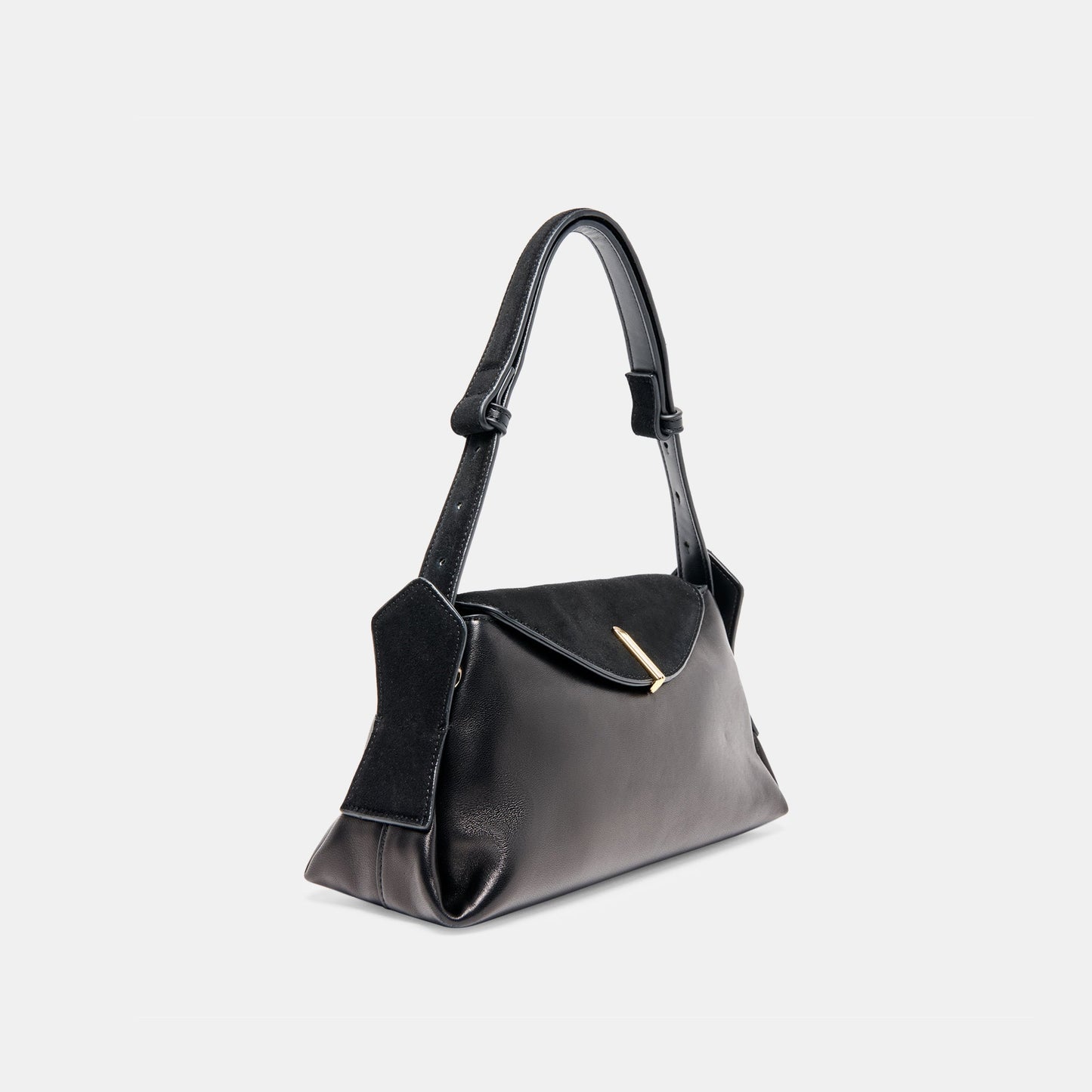 Devyn Black Leather Shoulder Bag Dolce Vita