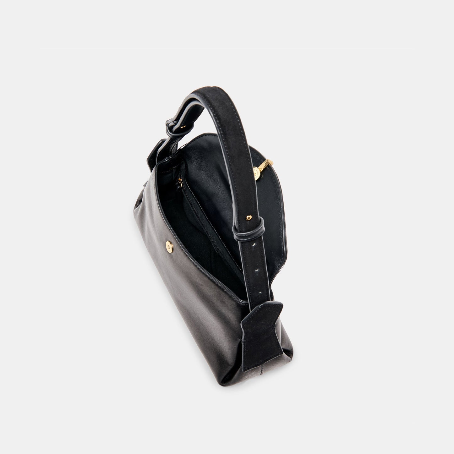 Devyn Black Leather Shoulder Bag Dolce Vita