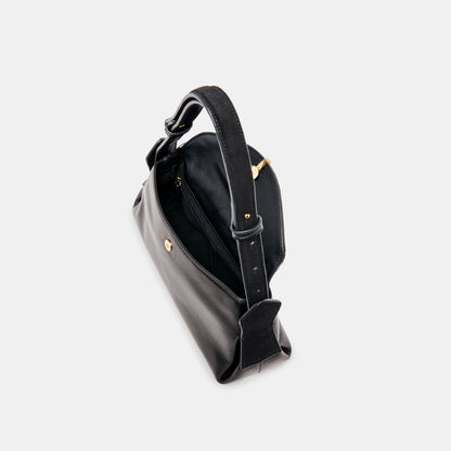 Devyn Black Leather Shoulder Bag Dolce Vita
