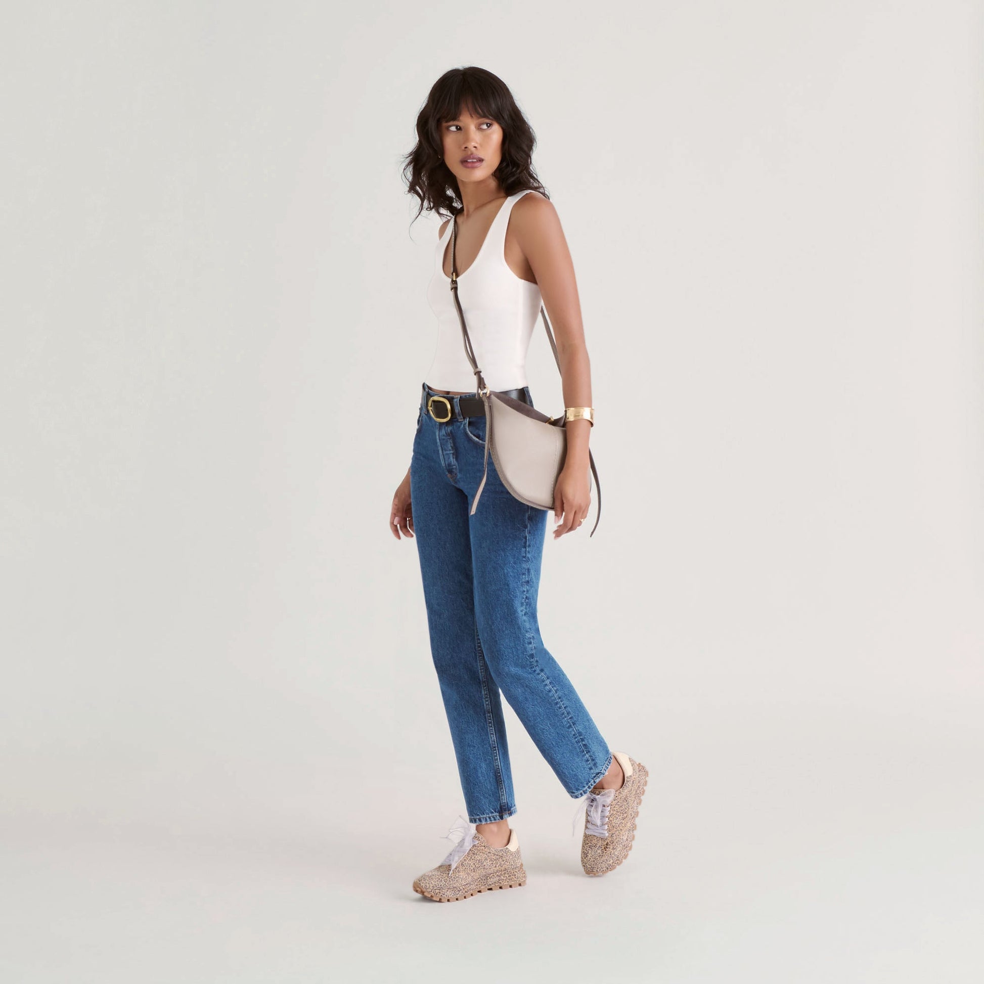 Burano Grey Leather Crossbody Dolce Vita