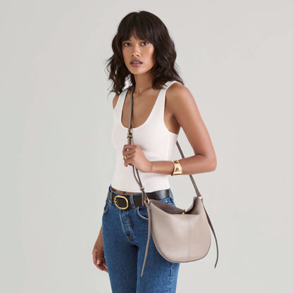 Burano Grey Leather Crossbody Dolce Vita