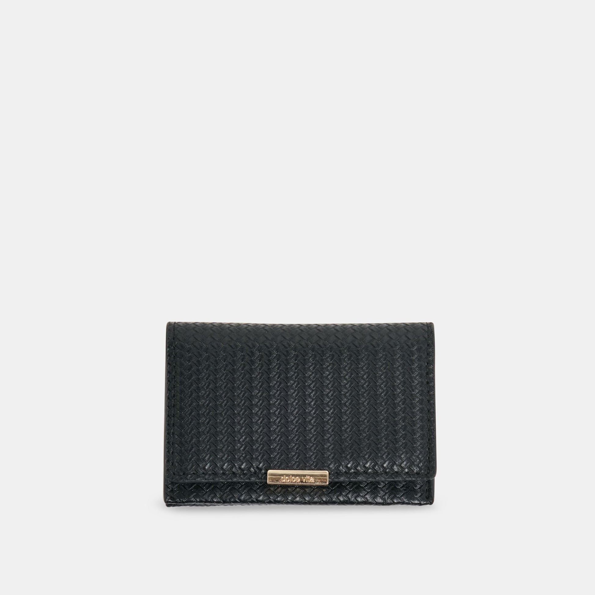 Mini-Me Black Woven Stella Wallet Dolce Vita