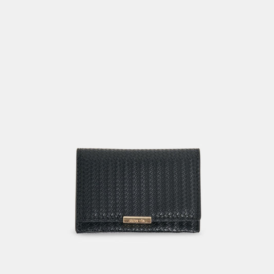 Mini-Me Black Woven Stella Wallet Dolce Vita