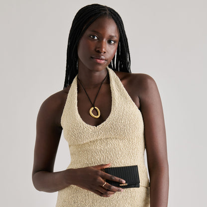 Mini-Me Black Woven Stella Wallet Dolce Vita
