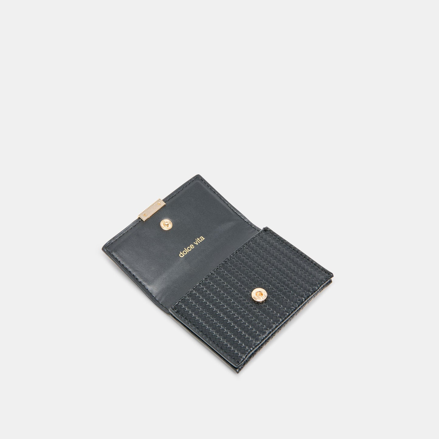 Mini-Me Black Woven Stella Wallet Dolce Vita