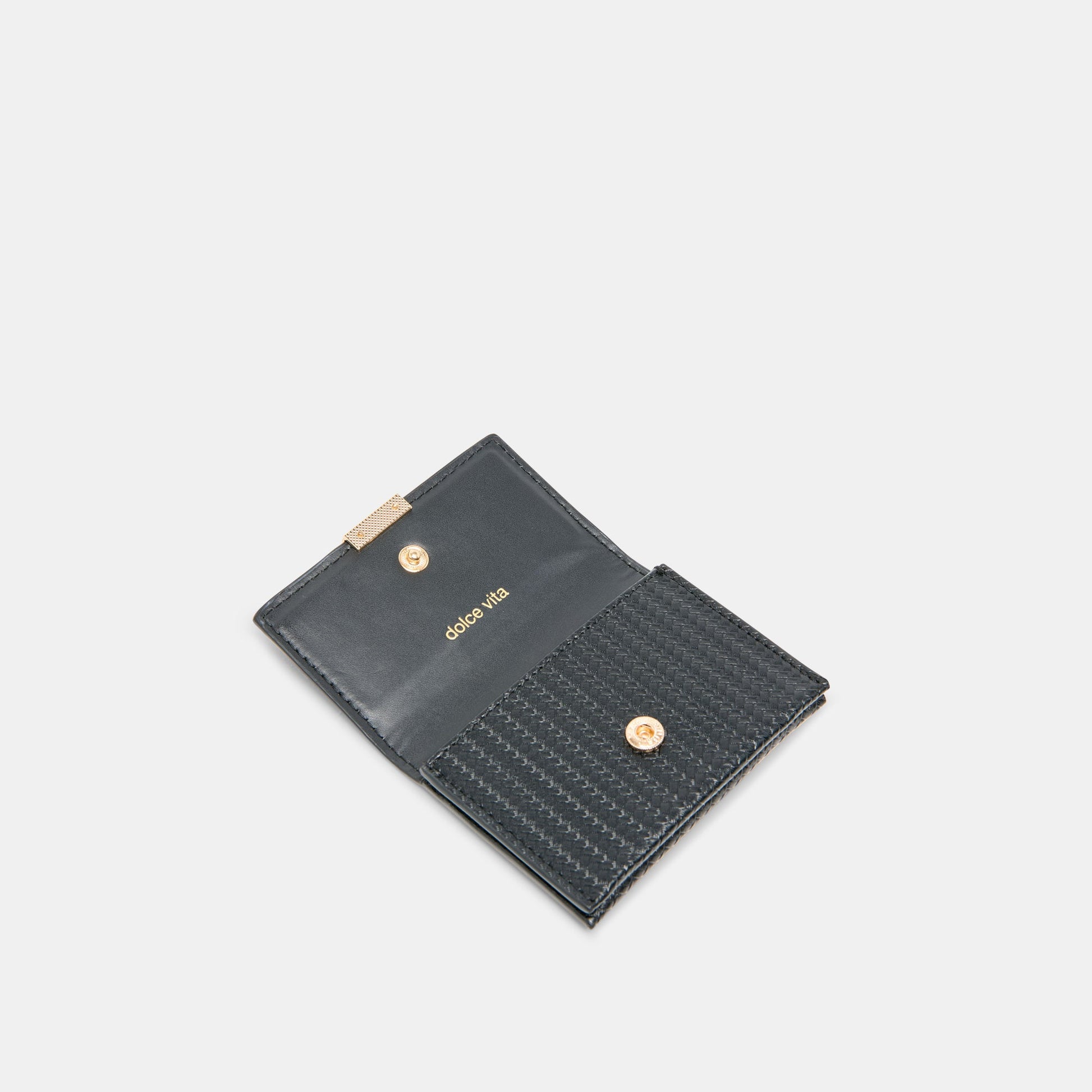 Mini-Me Black Woven Stella Wallet Dolce Vita