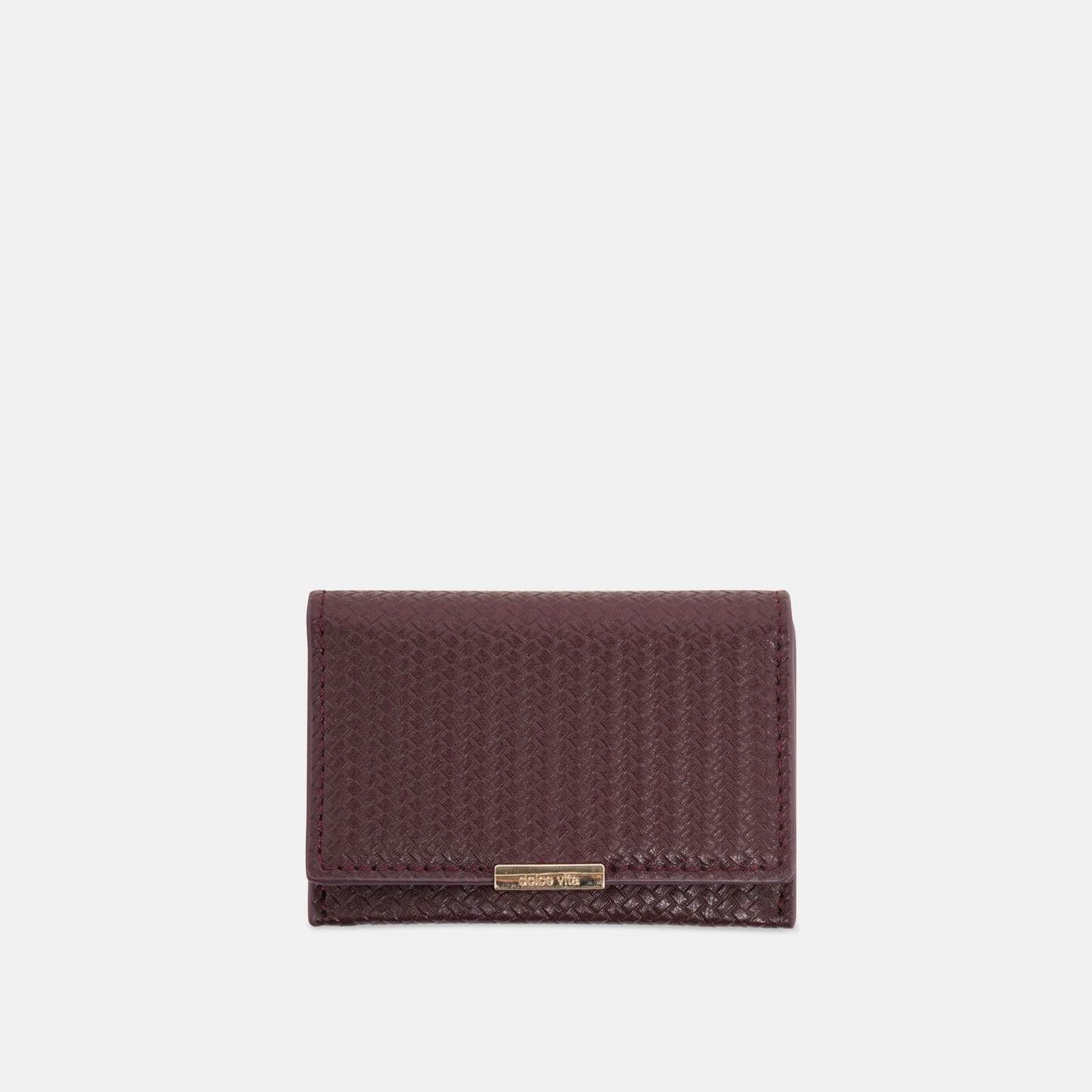 Mini-Me Burgundy Woven Stella Wallet Dolce Vita