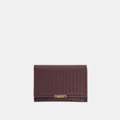 Mini-Me Burgundy Woven Stella Wallet Dolce Vita