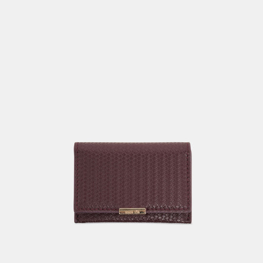 Mini-Me Burgundy Woven Stella Wallet Dolce Vita