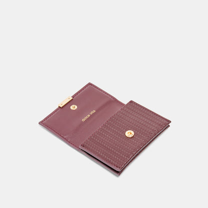 Mini-Me Burgundy Woven Stella Wallet Dolce Vita
