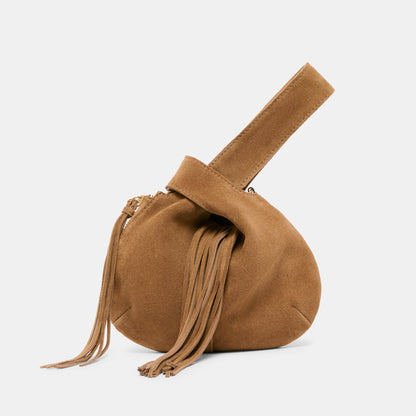 Zury Camel Suede Handbag Dolce Vita