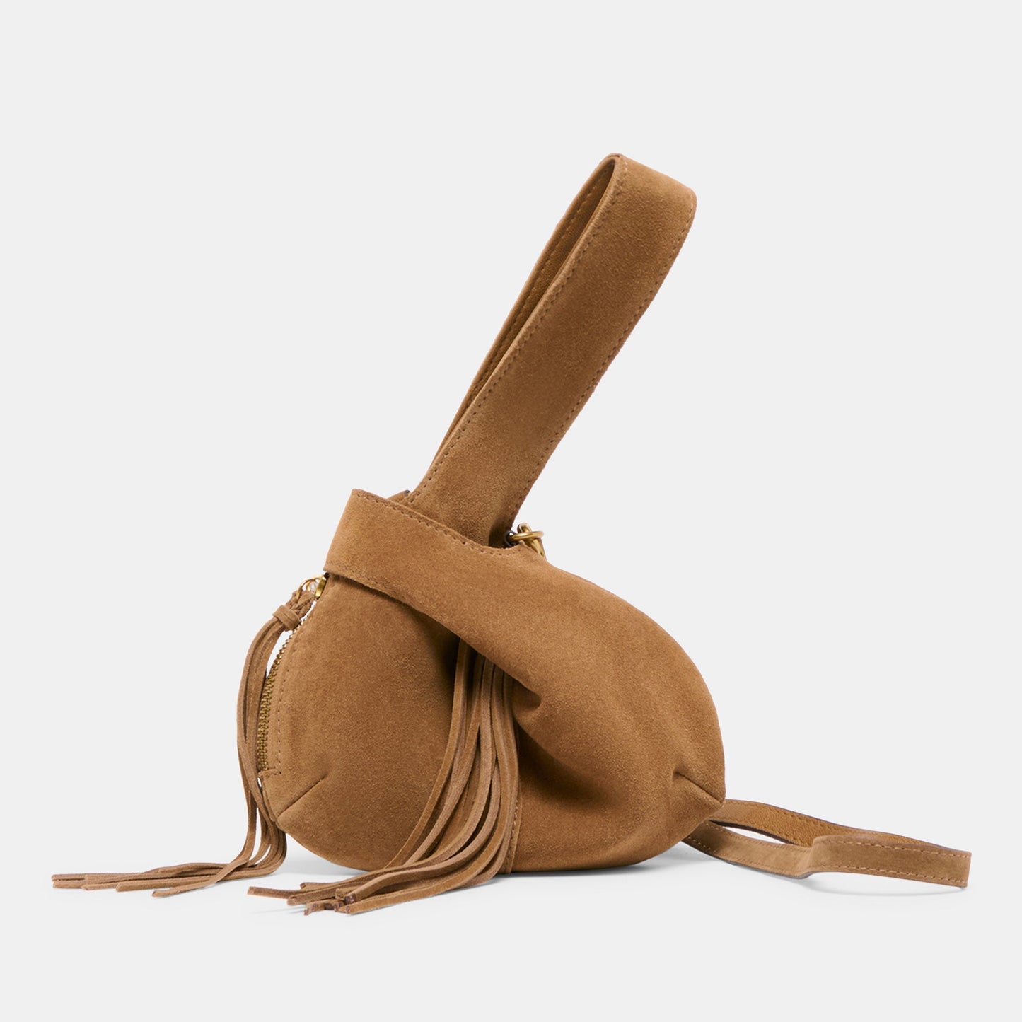 Zury Camel Suede Handbag Dolce Vita