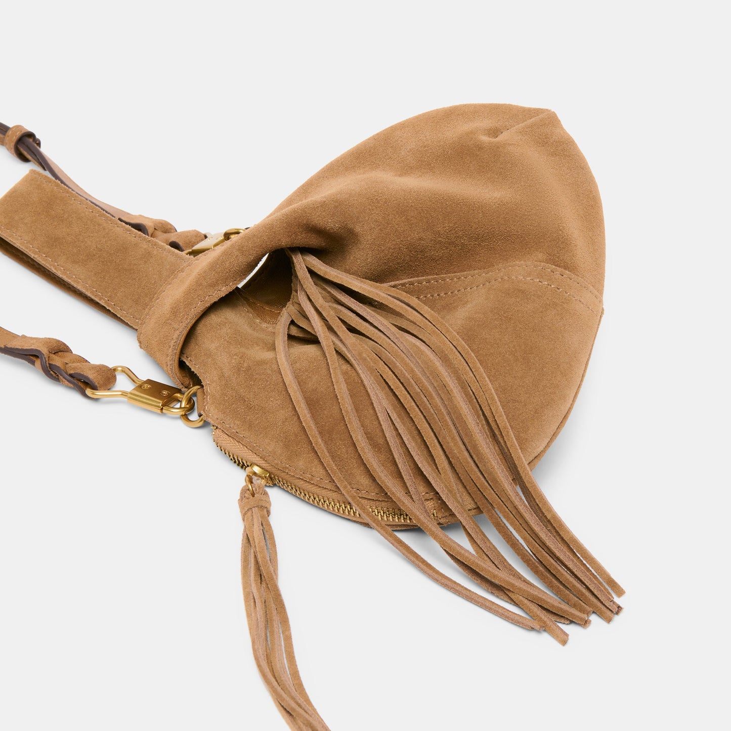 Zury Camel Suede Handbag Dolce Vita