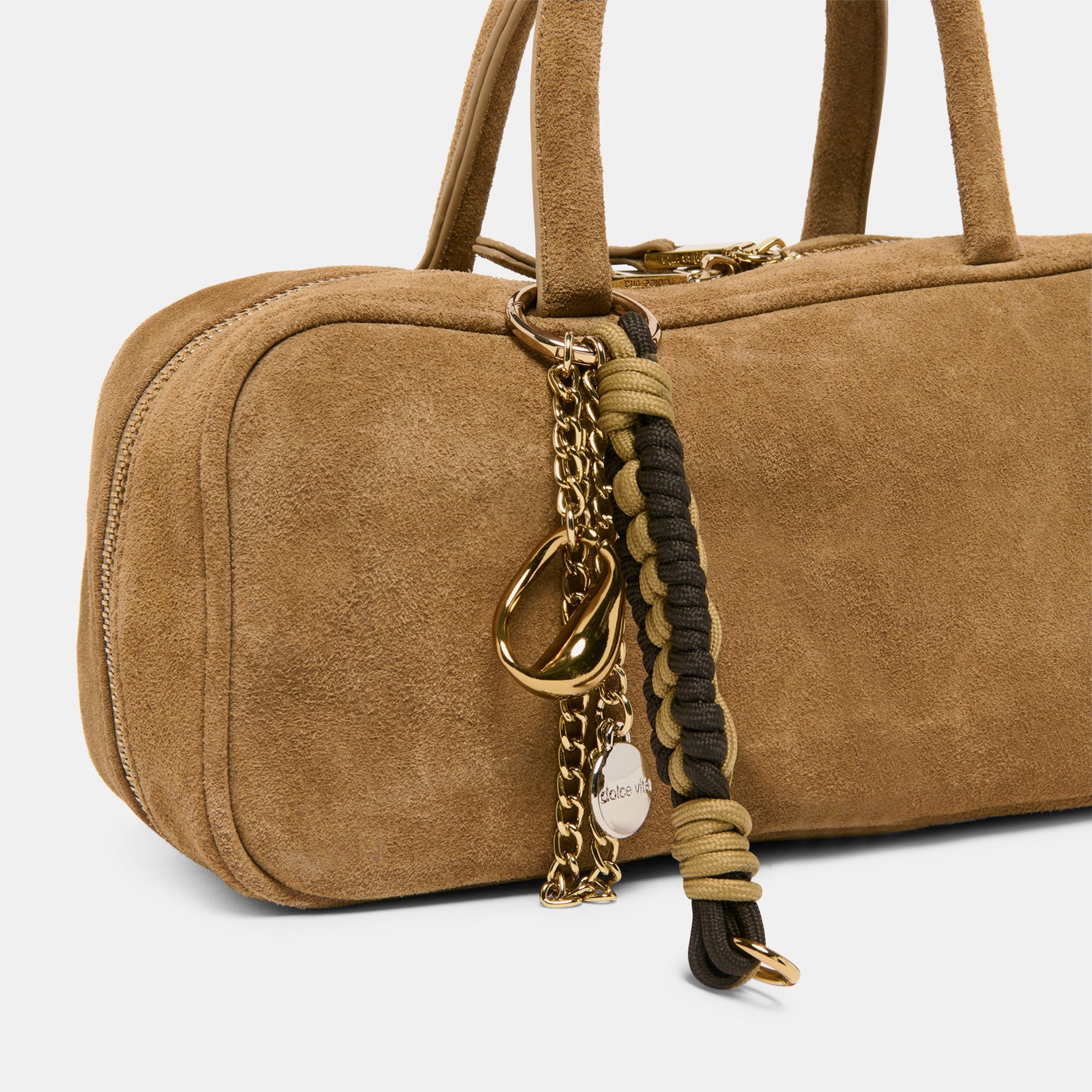 SANTINA HANDBAG TAUPE SUEDE Dolce Vita