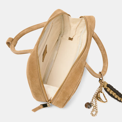 SANTINA HANDBAG TAUPE SUEDE Dolce Vita