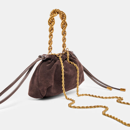 Cleo Espresso Suede Crossbody Dolce Vita