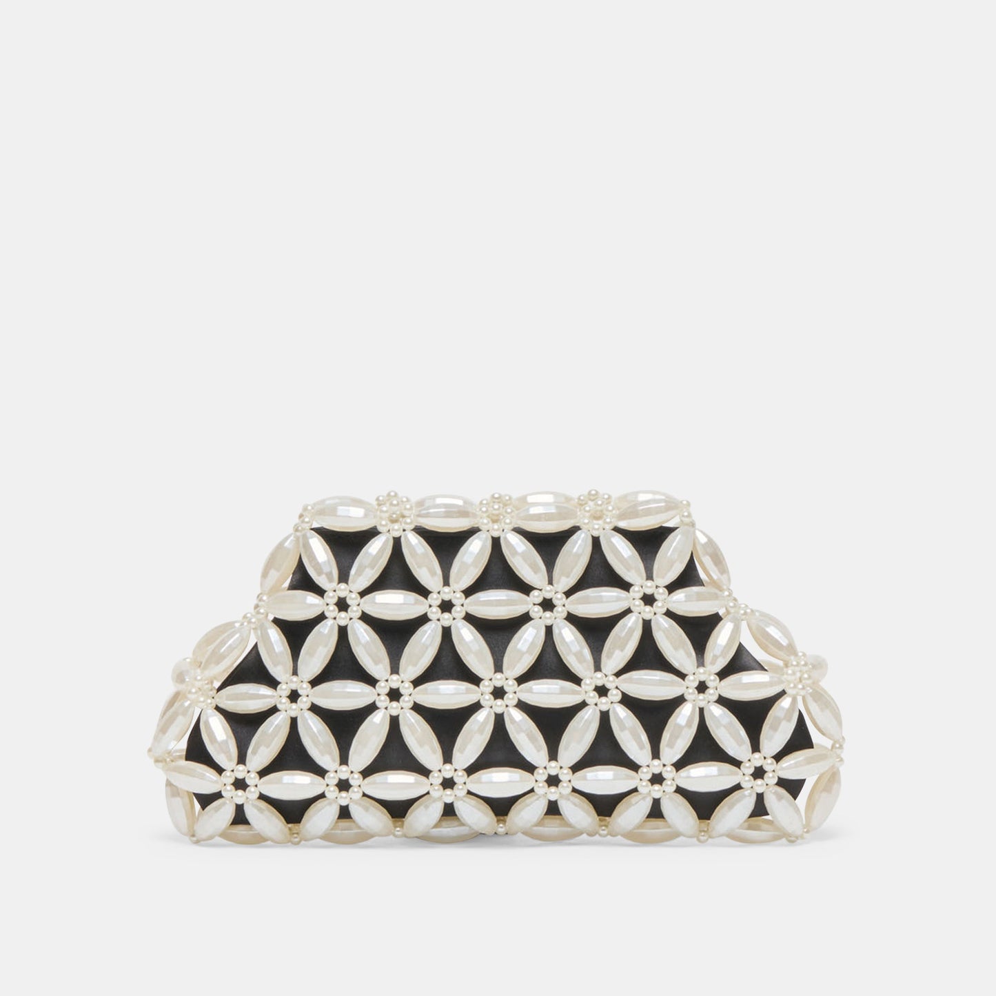 Marlow Black Satin Pearl Clutch Dolce Vita