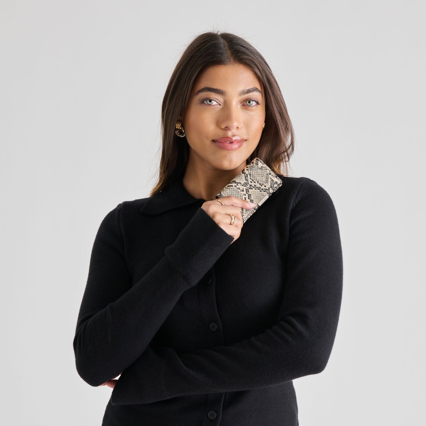 Mini-Me Black White Snake Stella Wallet Dolce Vita