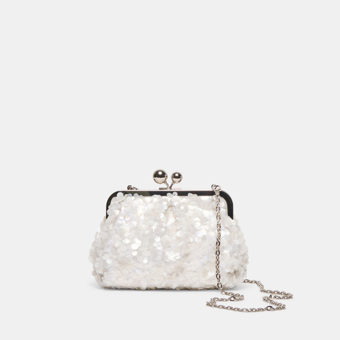 Kendall White Sequin Clutch Dolce Vita