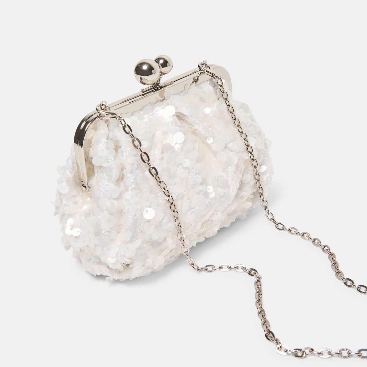 Kendall White Sequin Clutch Dolce Vita