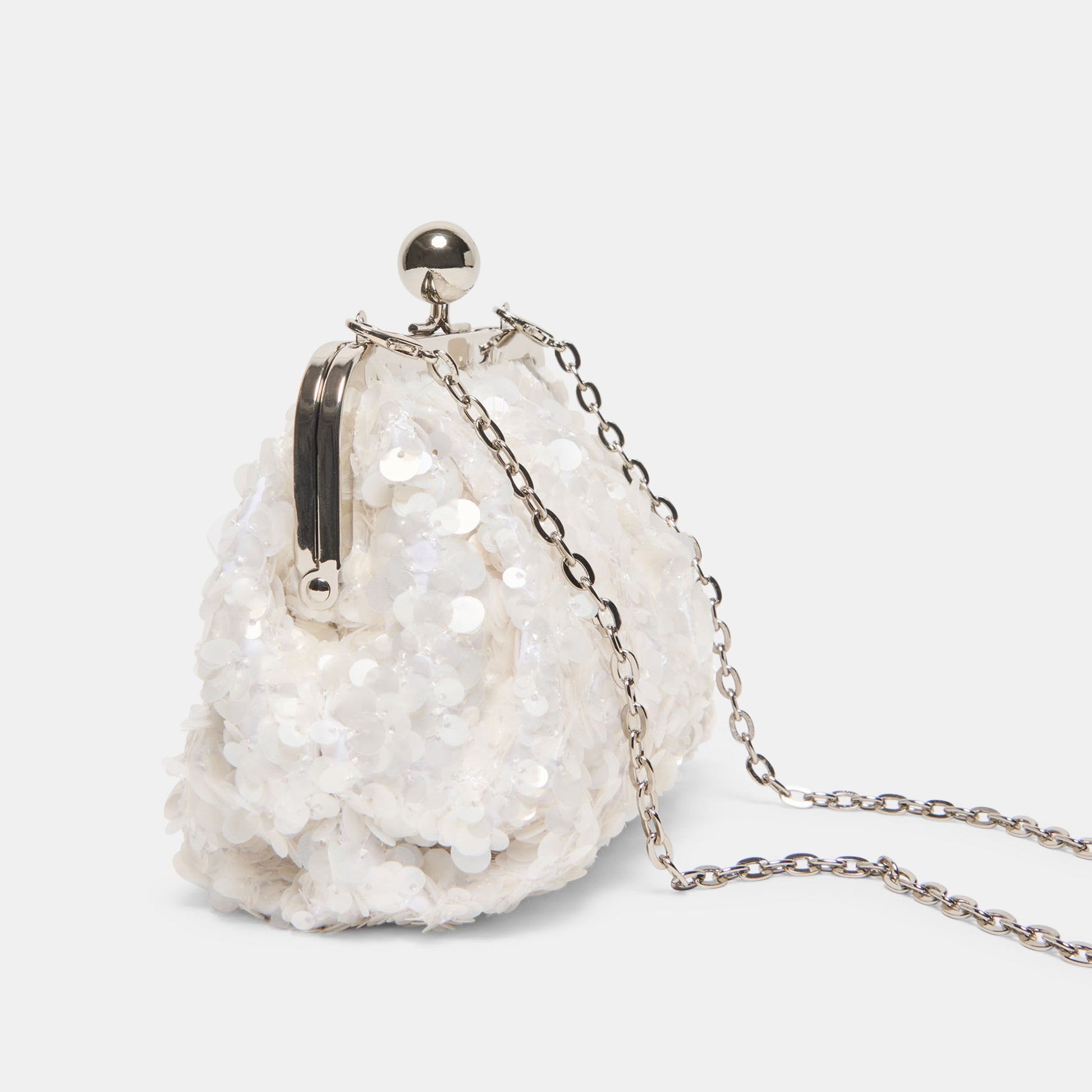 Kendall White Sequin Clutch Dolce Vita