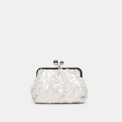 Kendall White Sequin Clutch Dolce Vita