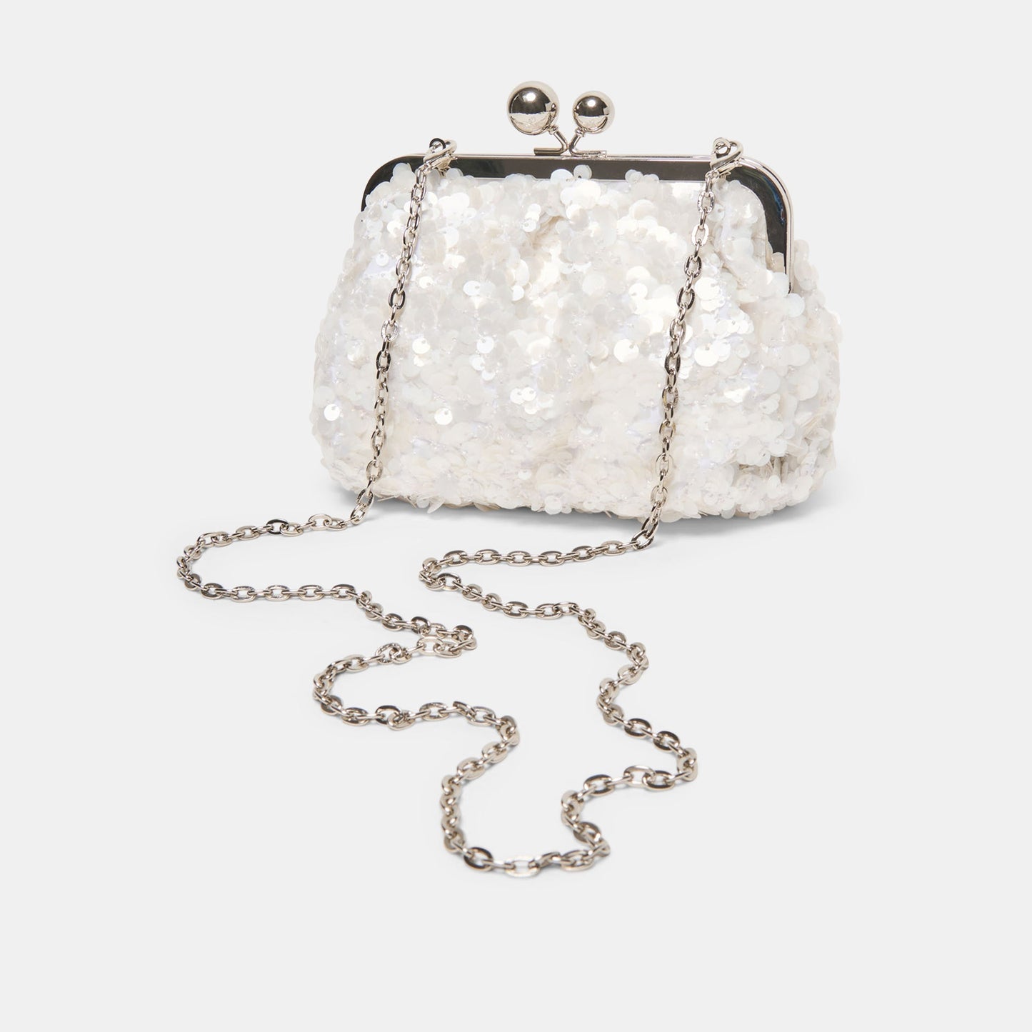 Kendall White Sequin Clutch Dolce Vita
