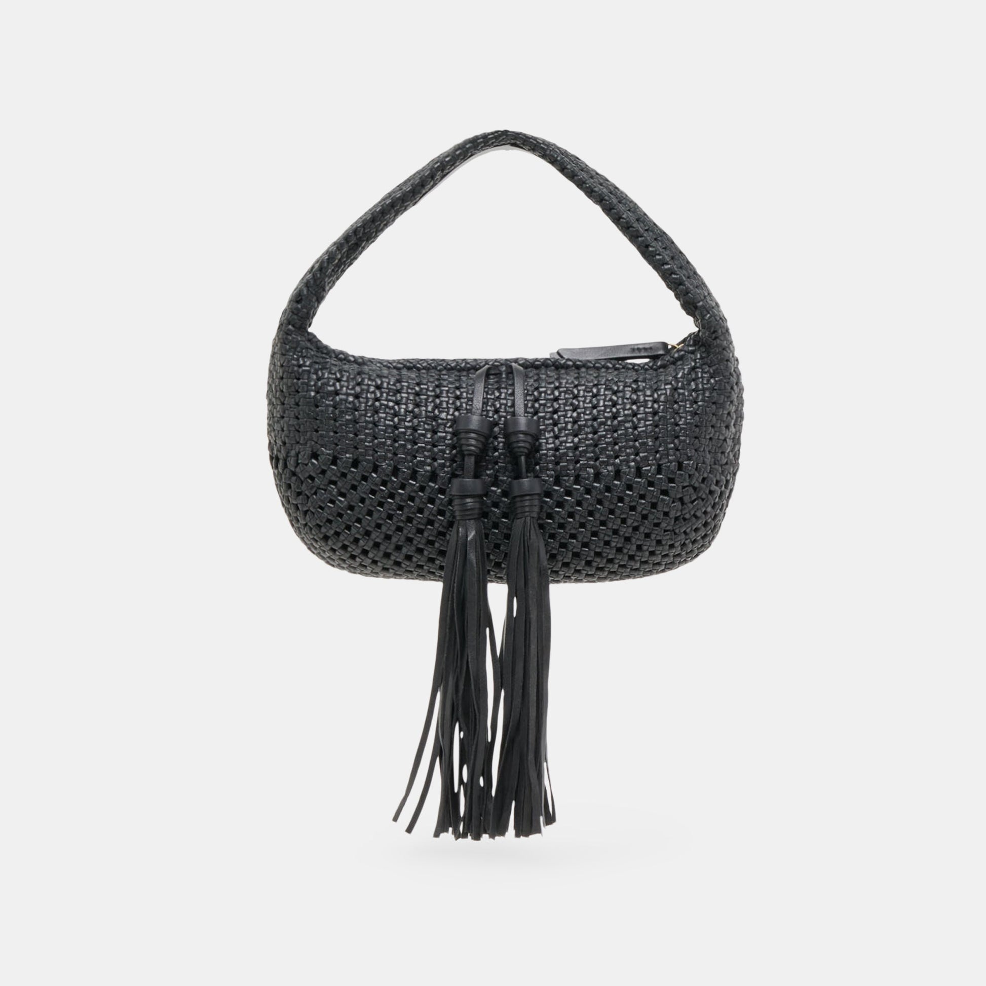 Zenia Black Leather Handbag Dolce Vita