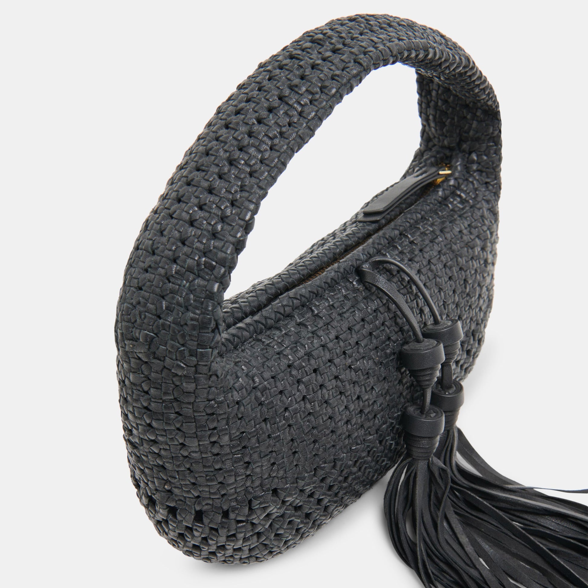 Zenia Black Leather Handbag Dolce Vita