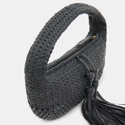 Zenia Black Leather Handbag Dolce Vita