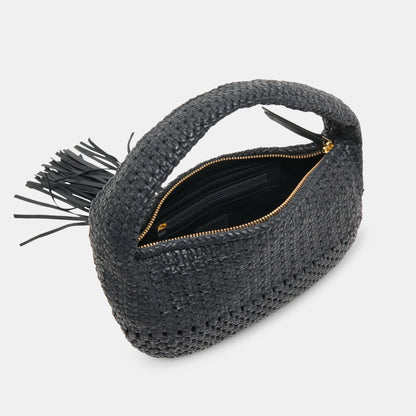 Zenia Black Leather Handbag Dolce Vita