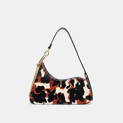 Prya Brown Printed Calf Hair Shoulder Bag Dolce Vita