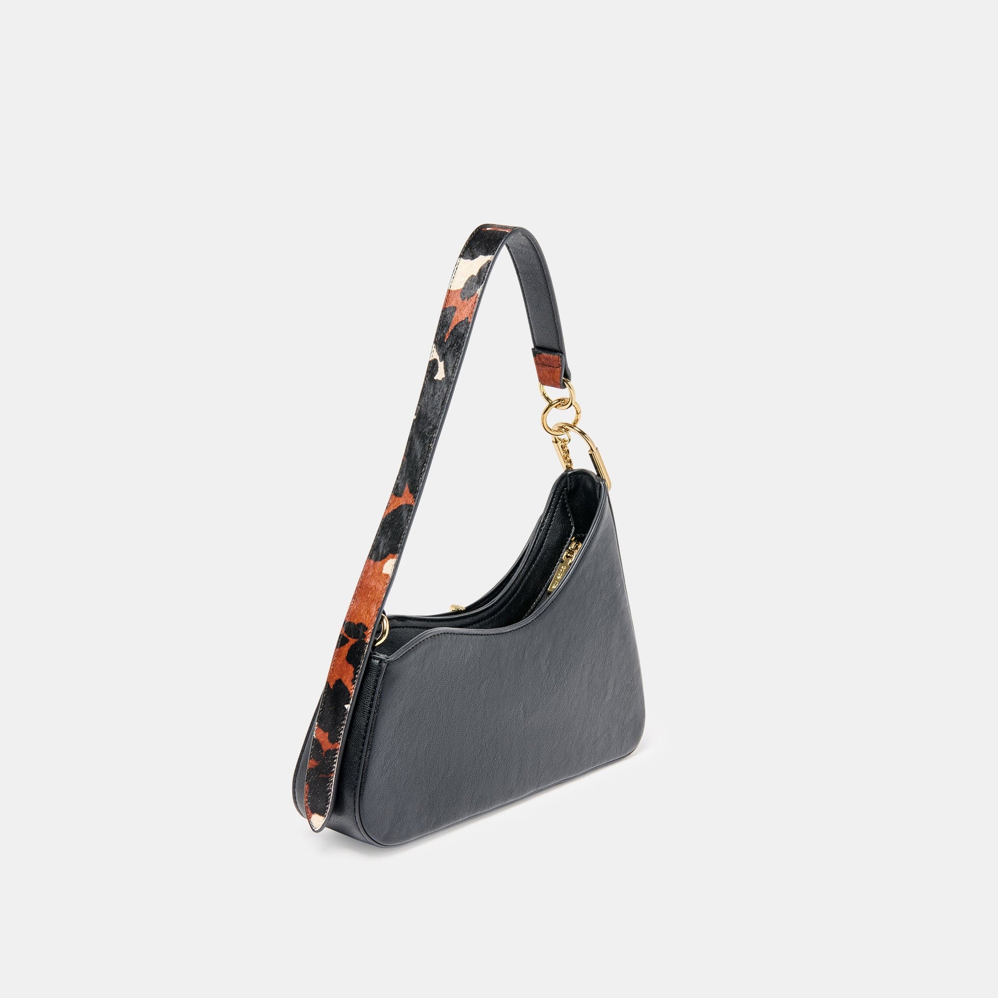 Prya Brown Printed Calf Hair Shoulder Bag Dolce Vita