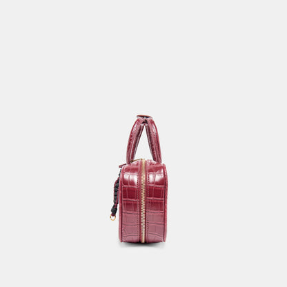 Flyn Burgundy Croco Stella Handbag Dolce Vita