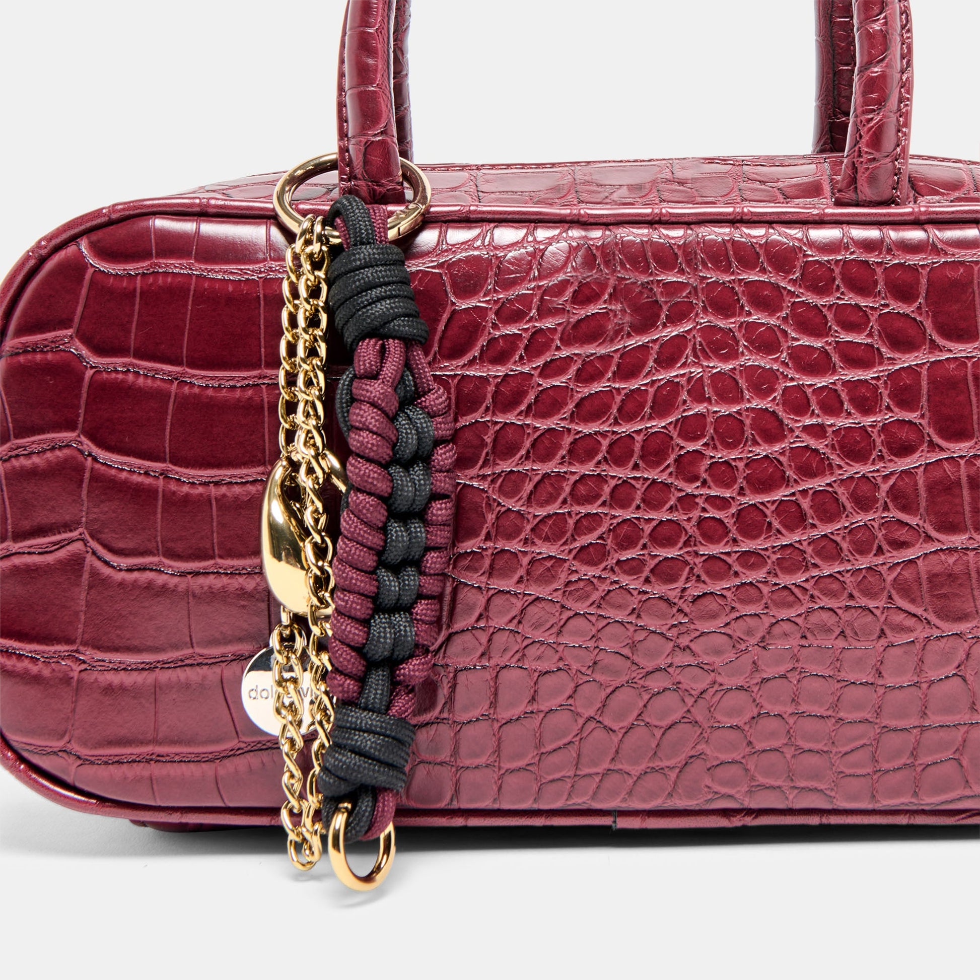 Flyn Burgundy Croco Stella Handbag Dolce Vita