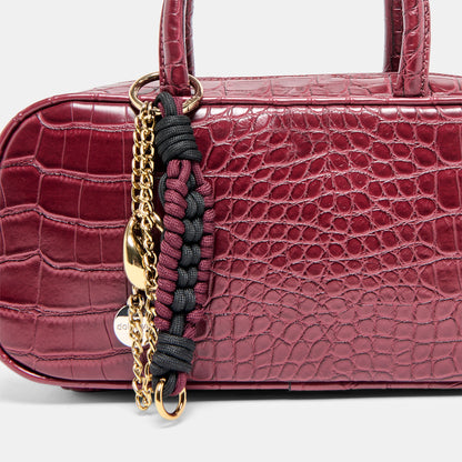 Flyn Burgundy Croco Stella Handbag Dolce Vita